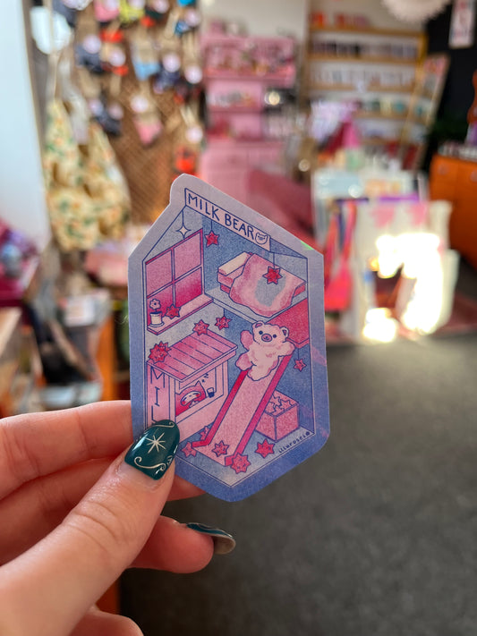 Holo milk bear sticker - illuroses