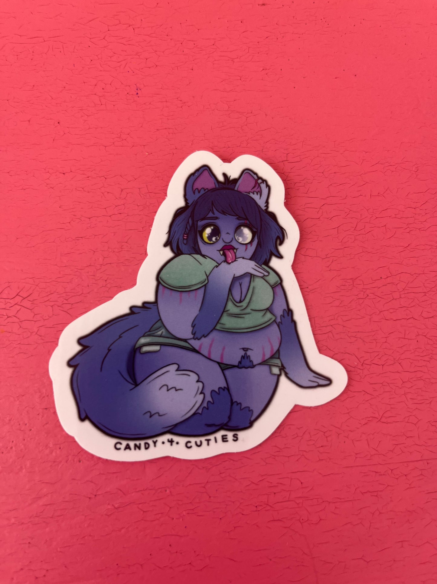 Purple cat girl sticker - Candy4Cuties