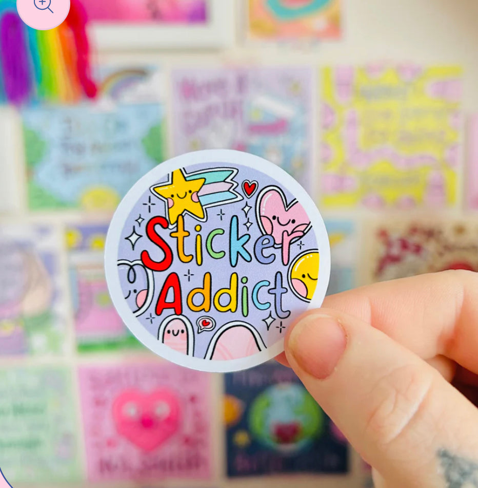 ‘ Sticker addict ‘ sticker - Kelly Lou