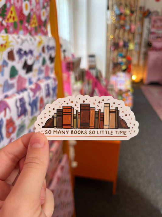 So many books so little time sticker - Alice Illustrate