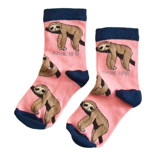 Bare Kind - Kids Bamboo Socks - Sloths (kids 9-12)