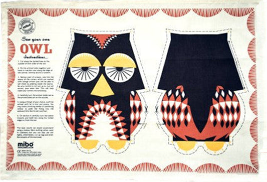 mibo - Owl Teatowel DIY Stuffed Animal Kit