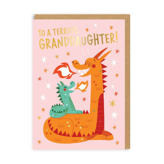 Ohh Deer UK + EU - Granddaugther Dragon Greeting Card