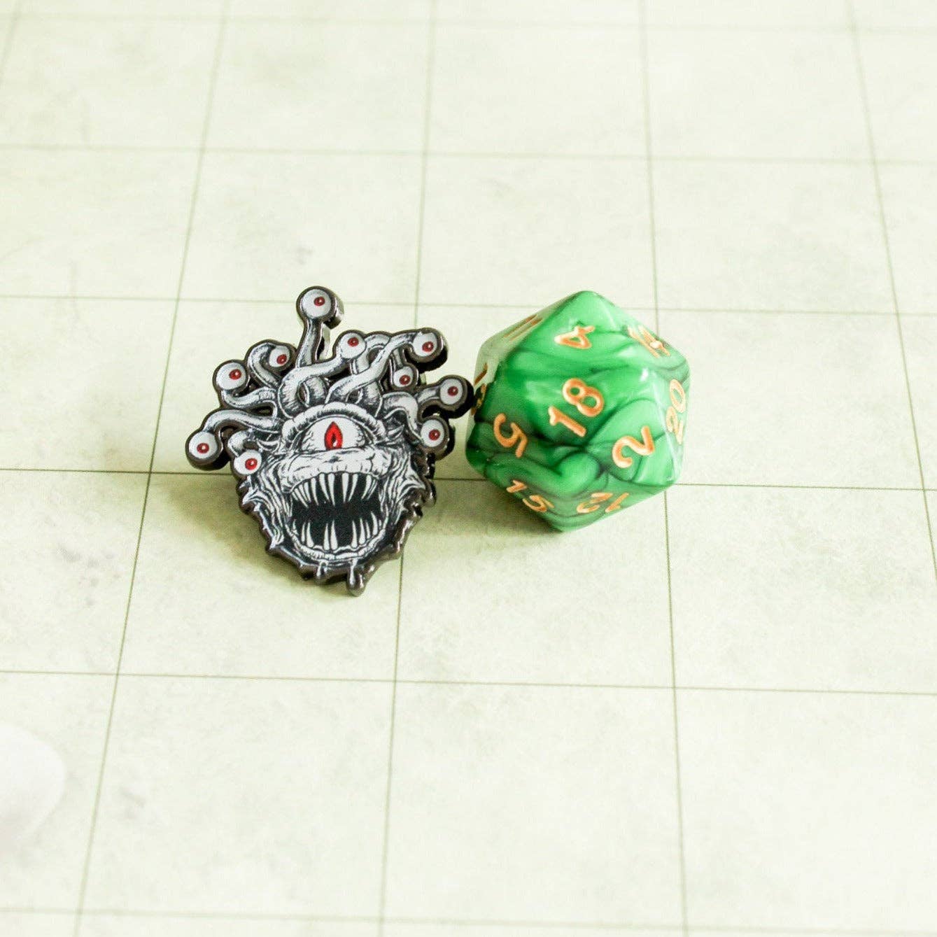 Mystery Dice Goblin - DnD Beholder Pin