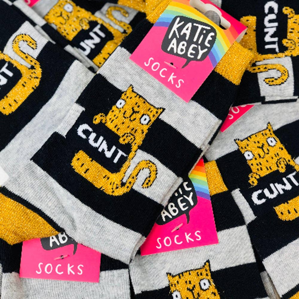 Katie Abey - Very Naughty Sweary Cat Socks