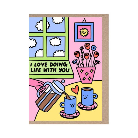 Rumble Cards - I Love Doing Life With You - Cute - Greeting Card - Love