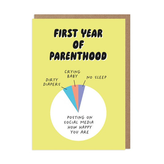 Betiobca - First Year of Parenthood Funny New Baby Card