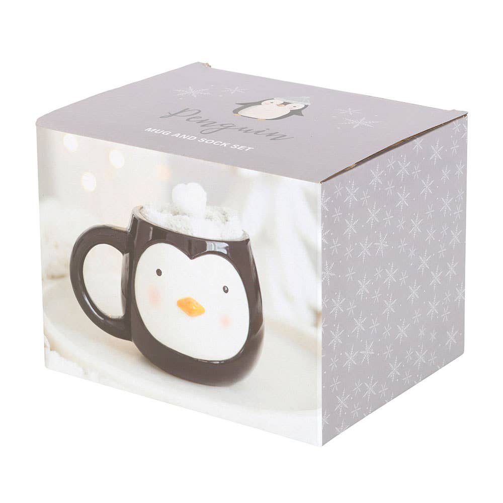 Something Different Wholesale - Winter Penguin Mug and Socks Set