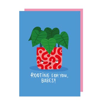 Lucy Maggie Designs - Rooting for You Cactus Plant Encouragement Card