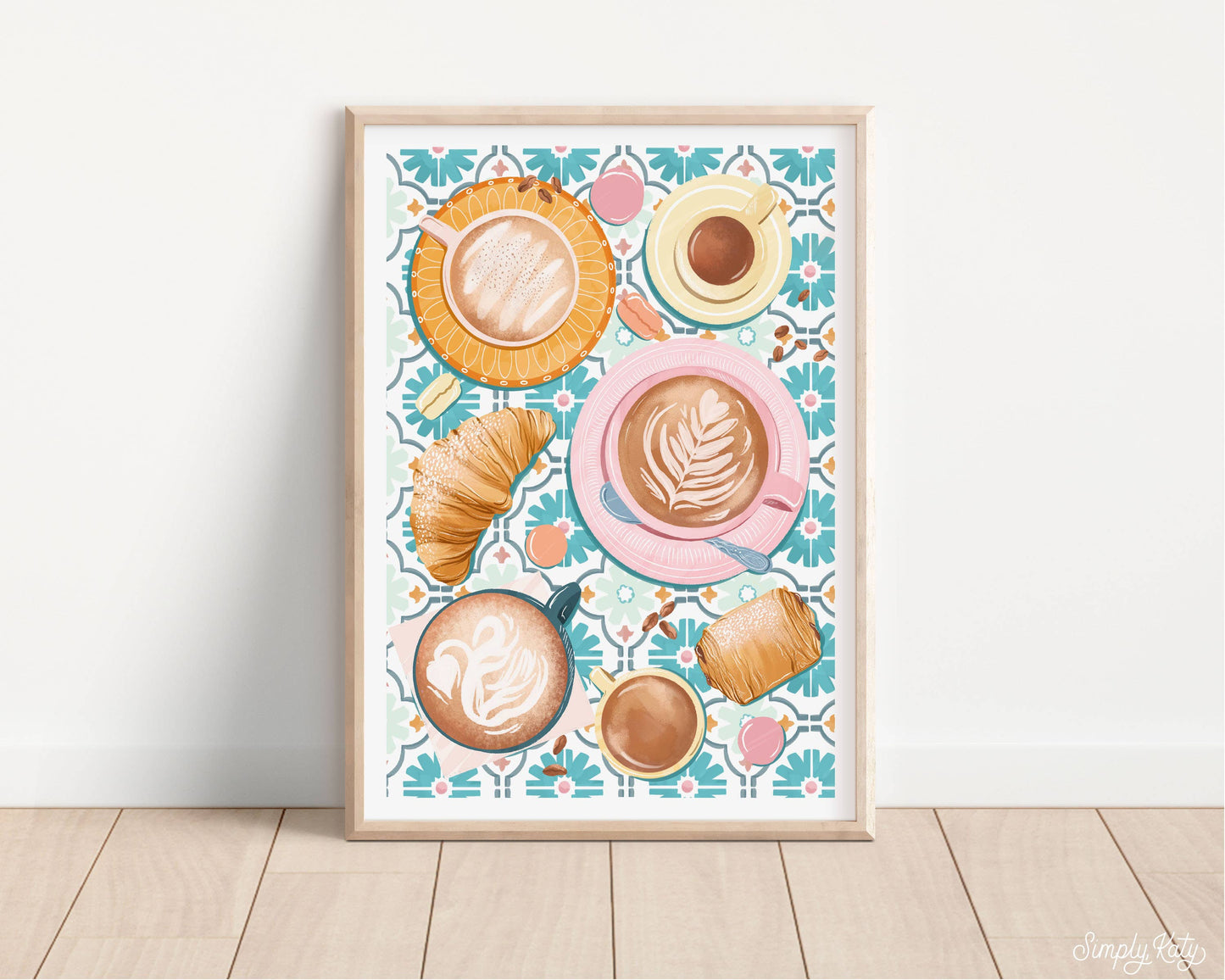 Simply, Katy - Coffee and Pastries Print: A3