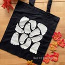 Batty Blossoms - Ghostie Gang Glow-in-the-Dark tote bag