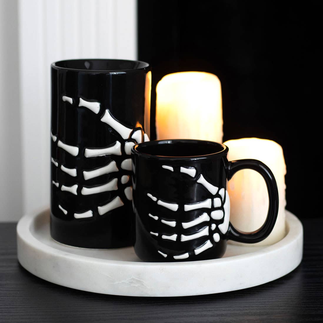 Something Different Wholesale - Gothic Halloween Skeleton Hand Mug