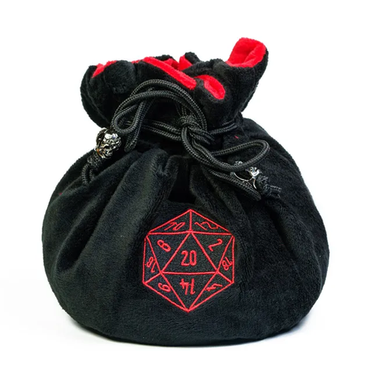 Tabletop Dominion Limited - Velvet Vault | Super-Soft Large Dice Bag | Black