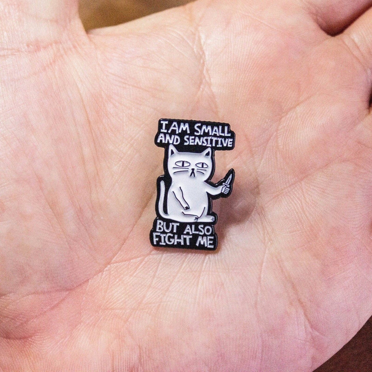 Mystery Dice Goblin - DnD Gift I Am Small And Sensitive But Also Fight Me Cat Pin