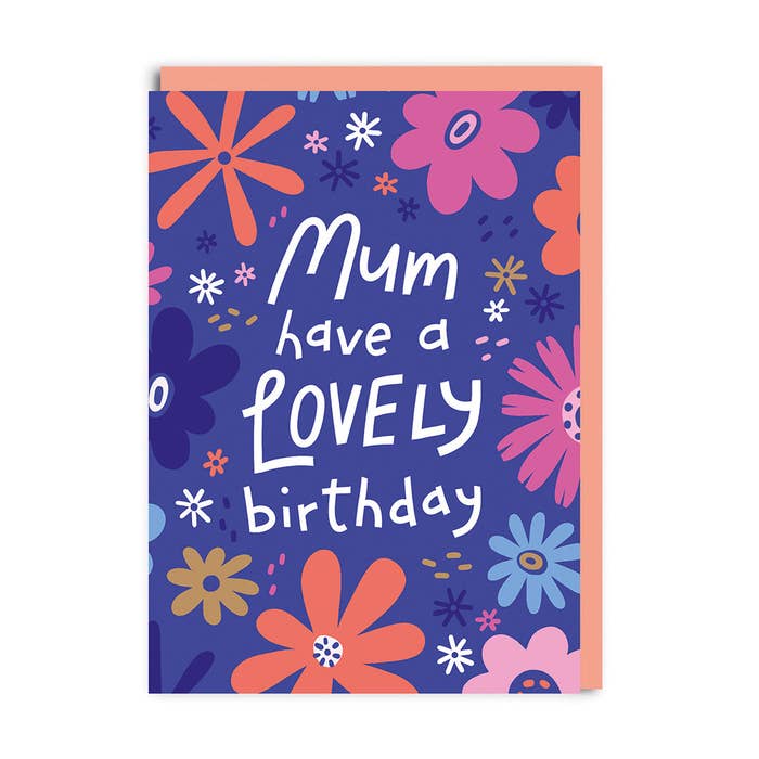 Ohh Deer UK + EU - Mum Happy Birthday Floral Greeting Card