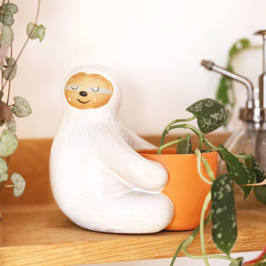 Lisa Angel - Ceramic Sloth Hug Planter