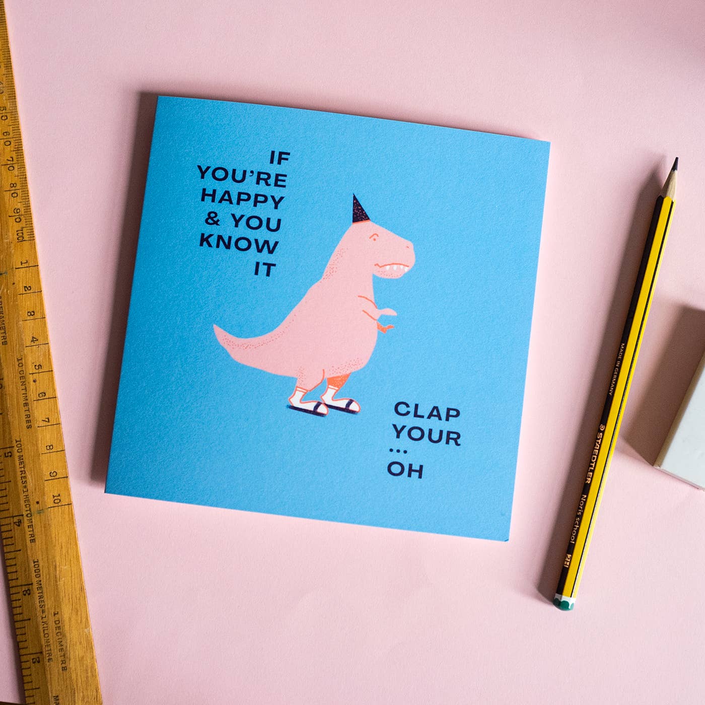 Betiobca - Clap Your Oh Funny Dinosaur Birthday Card: Nested