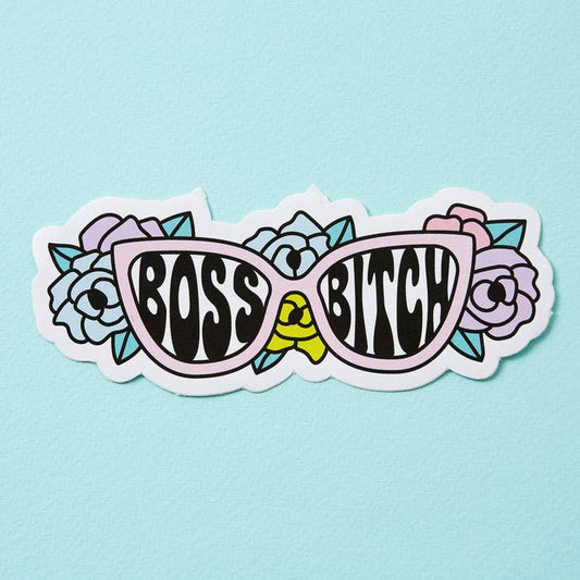 Punky Pins - Boss Bitch Floral Vinyl Sticker