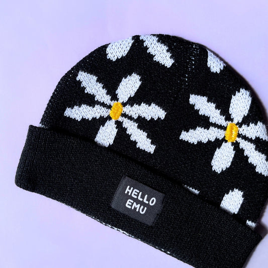 HELLO EMU - Flower Print Beanie