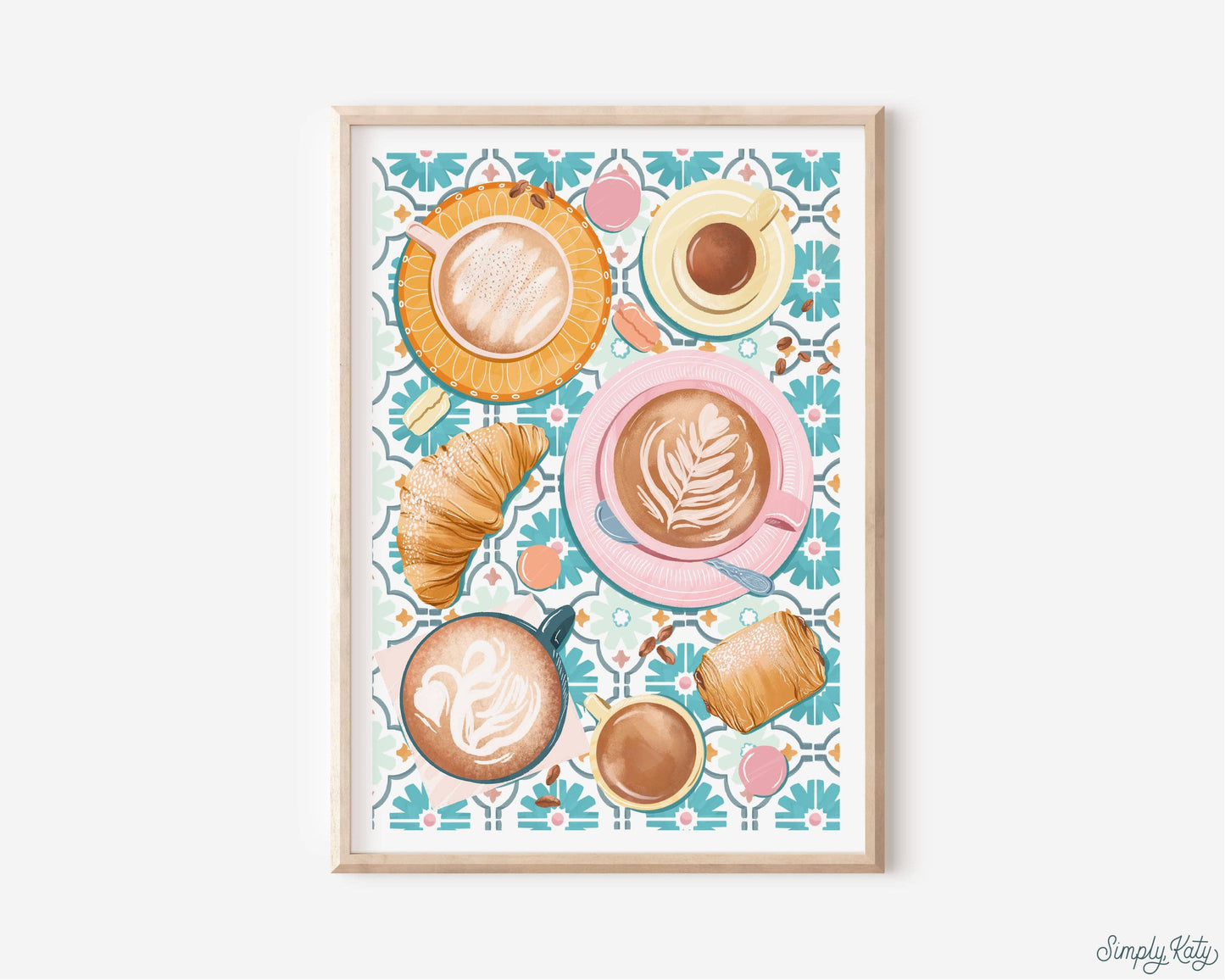 Simply, Katy - Coffee and Pastries Print: A3