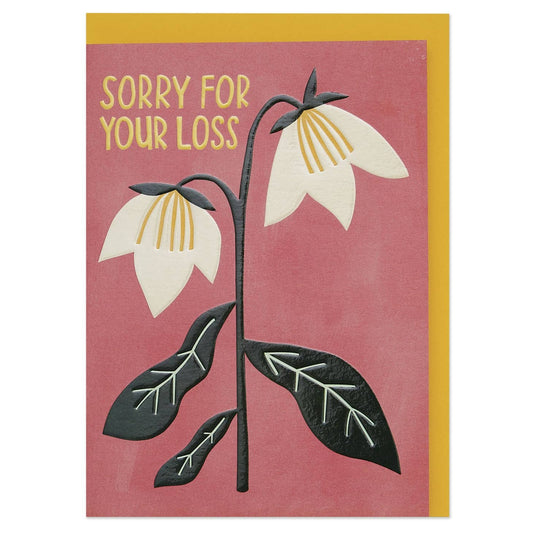 Raspberry Blossom - Sorry for your loss' card