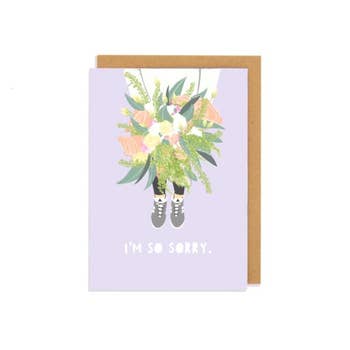 Zoe Spry - I'm So Sorry - flower bunch apology/ sympathyGreetings Card