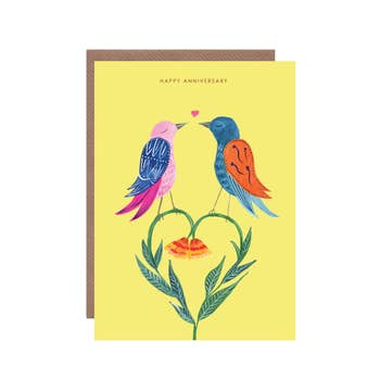 Hutch Cassidy - Love Birds Anniversary Greetings  Card