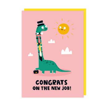 Lucy Maggie Designs - New Job Dinosaur Card