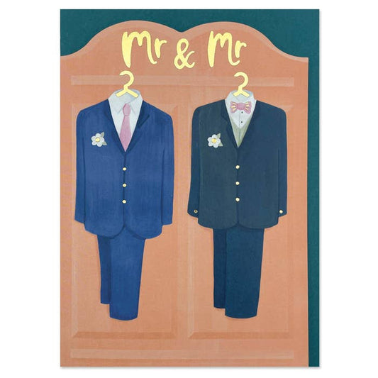 Raspberry Blossom - 'Mr & Mr' wedding outfits card