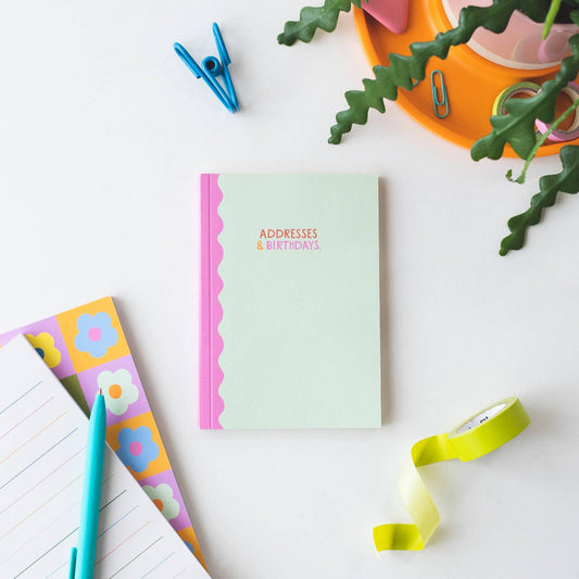 Raspberry Blossom - A6 Addresses and Birthdays Notebook