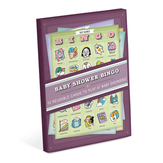 Knock Knock UK - Knock Knock Baby Shower Bingo, 12 Reusable Cards for WFH Cal