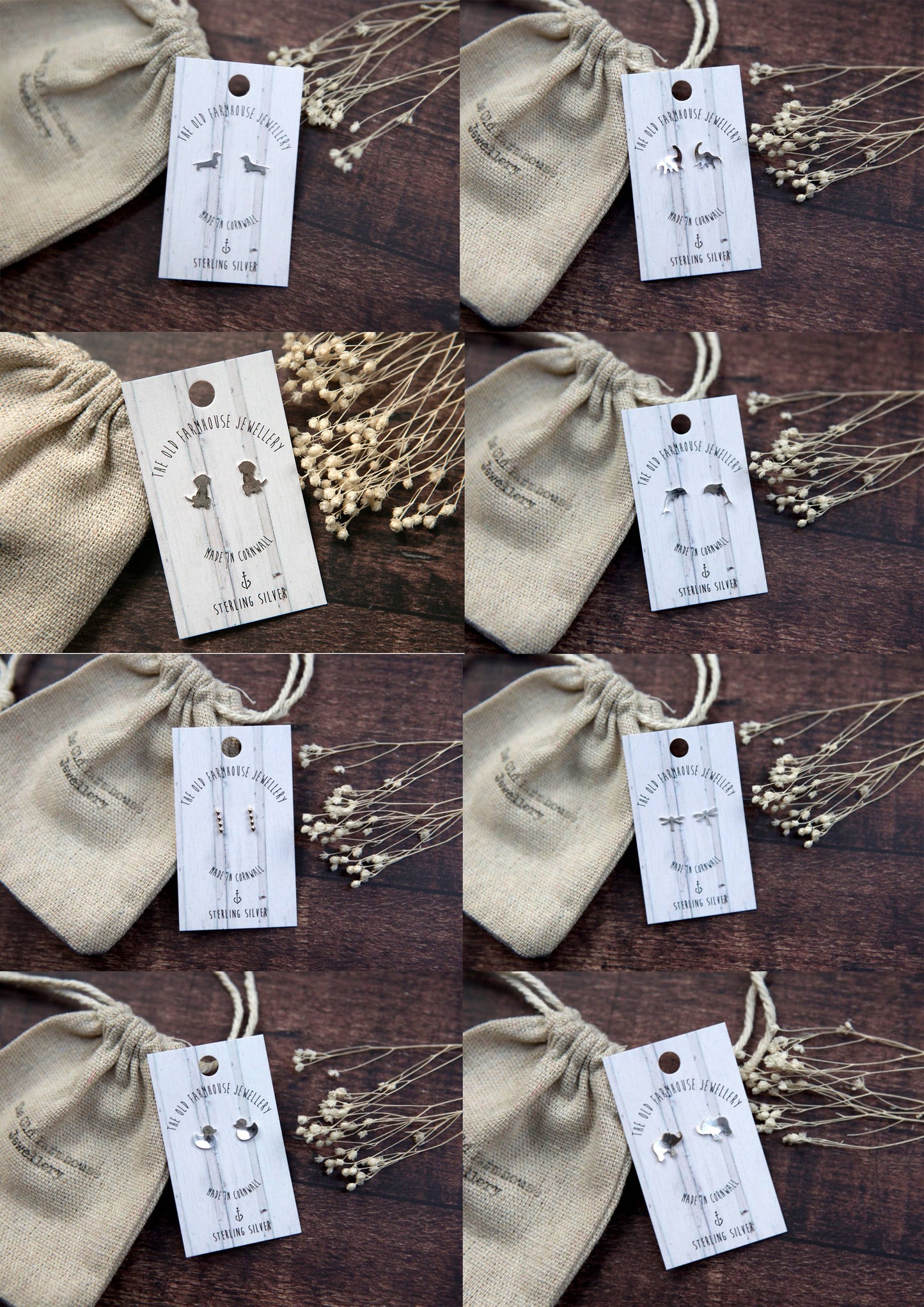 The Old Farmhouse Jewellery - Mini Studs: Cross earrings