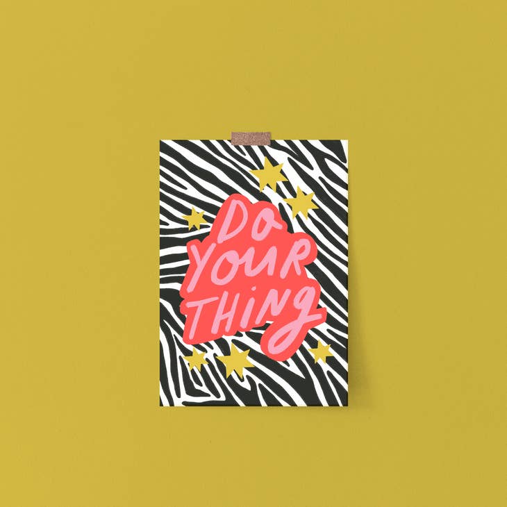 Kerrie Illustrates - Do Your Thing Zebra Pattern Art Print