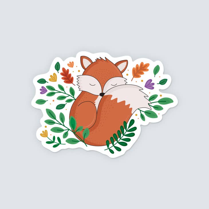 Inky in the Wild - Cute Fox Vinyl Sticker | Woodland | Autumn Fall Stationery