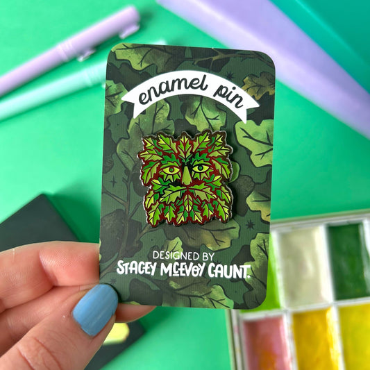 Stacey McEvoy Caunt - Green Man Enamel Pin