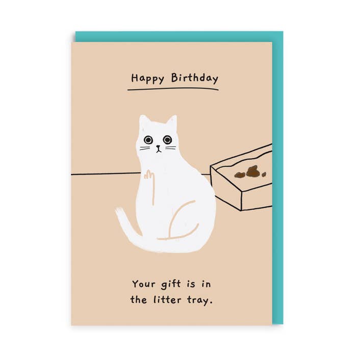 Ohh Deer UK + EU - Gift Is In The Litter Try Greeting Card