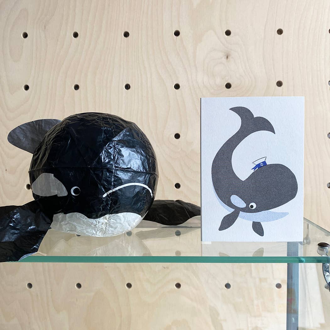 Petra Boase Ltd - Japanese Paper Balloon Cards -Whale