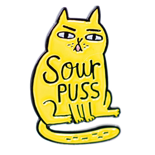 Incognito - Sourpuss Cat Enamel Pin