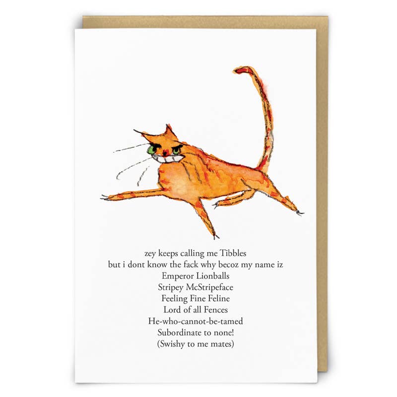 Redback Cards - Swishy Greetings Card