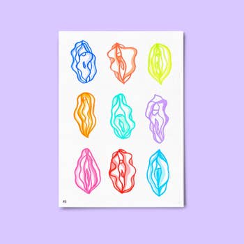 Meg Garrod Art - Vulva Diversity Print