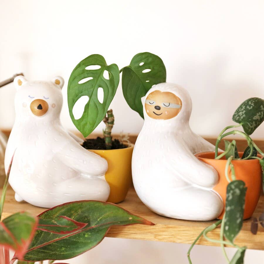 Lisa Angel - Ceramic Sloth Hug Planter