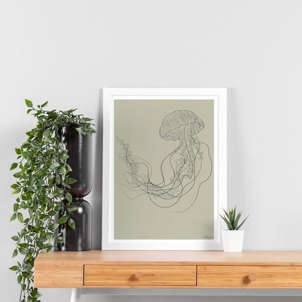 Jellyfish A4 Print Pezzy Prints