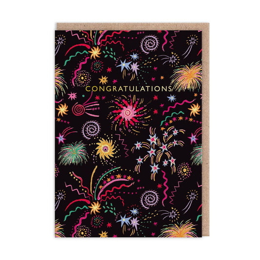 Ohh Deer UK + EU - Fireworks Congratulations Card (9824)