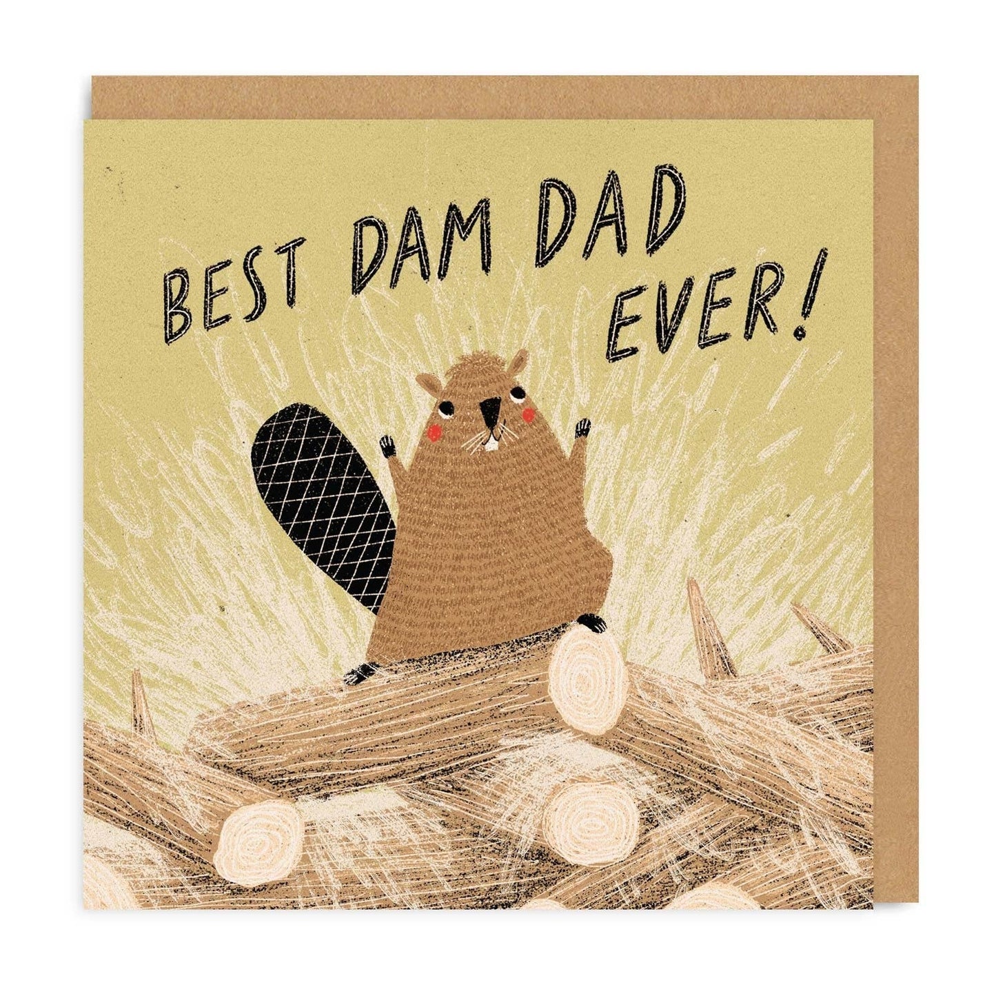 Ohh Deer UK + EU - Best Dam Dad Greeting Card