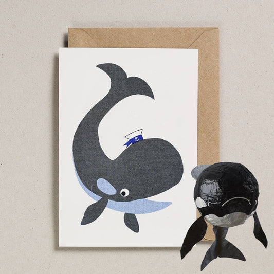 Petra Boase Ltd - Japanese Paper Balloon Cards -Whale