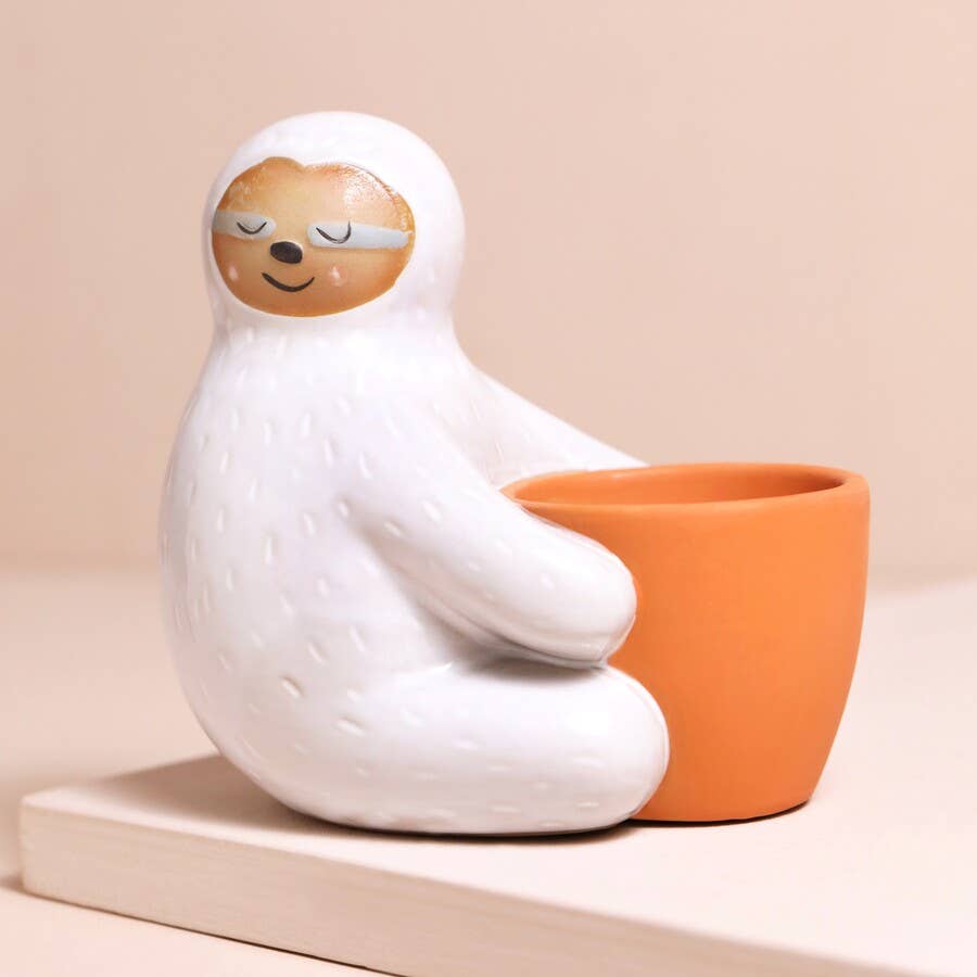 Lisa Angel - Ceramic Sloth Hug Planter