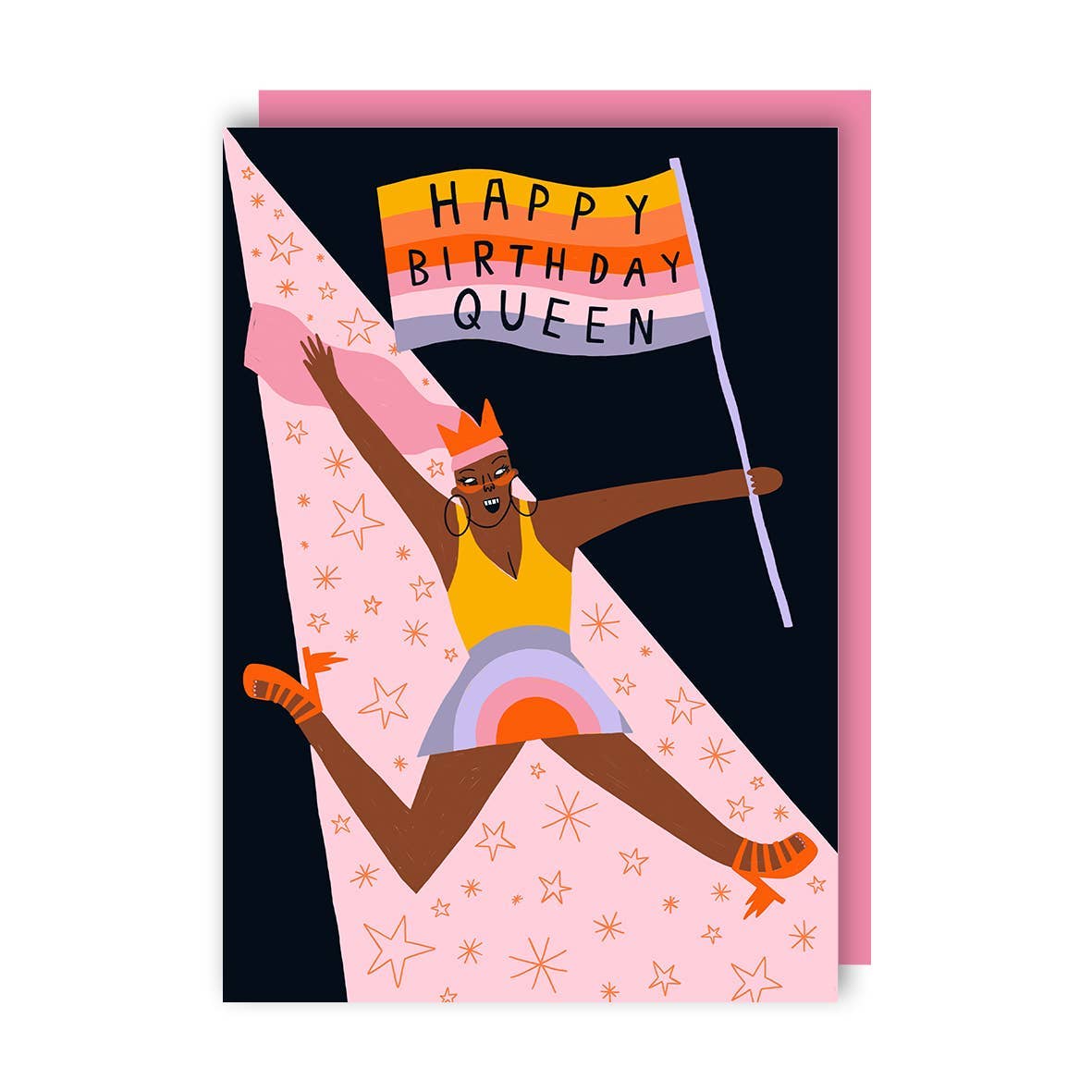 Sunshine Llama - Birthday Flag Gay LGBTQ+ Card: Plastic Free