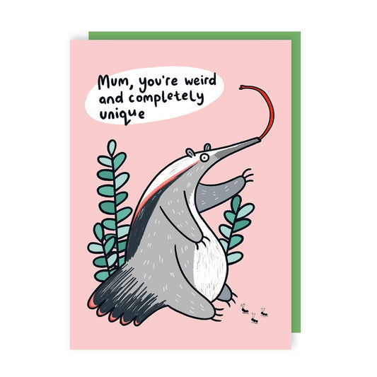 Sunshine Llama - Anteater Mother's Day Card: Plastic free