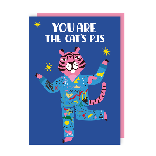 Sunshine Llama - Cat's PJs Thinking of You Appreciation Card: Plastic Free