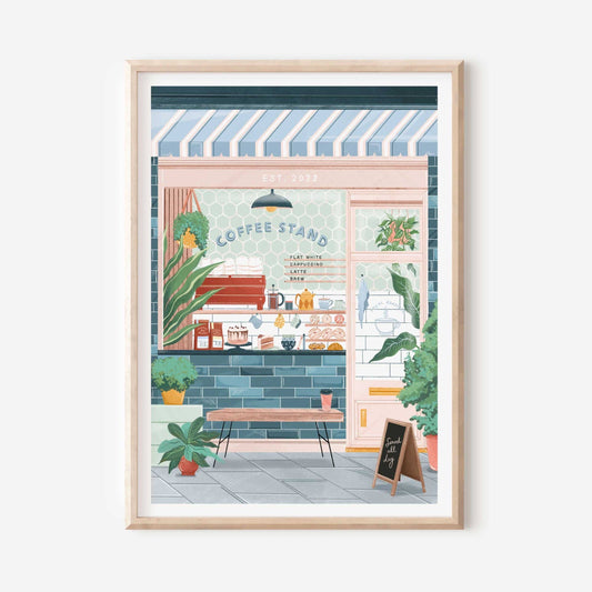 Simply, Katy - Coffee Shop Print: A3